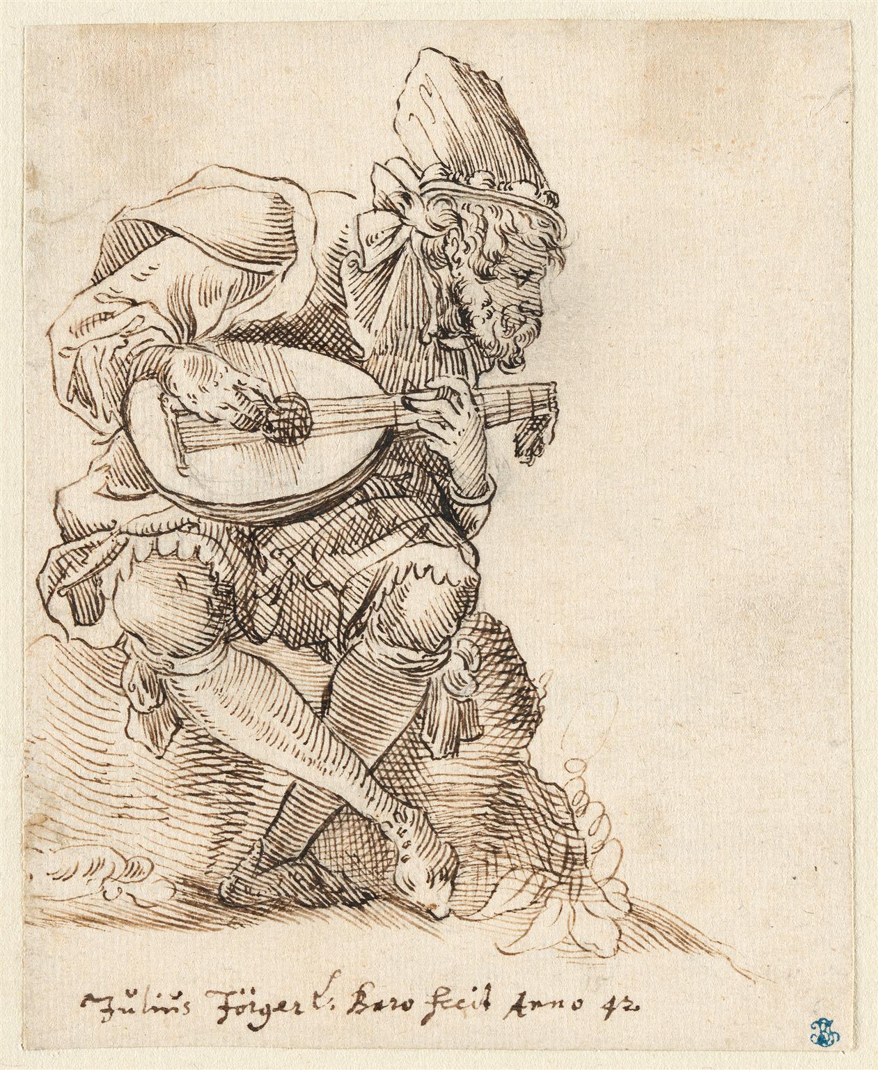 Johann Septimius von Joerger (1594/96–1662/72) Sitzender Mandolinenspieler, um 1642 © Hamburger Kunsthalle/bpk Foto: Christoph Irrgang