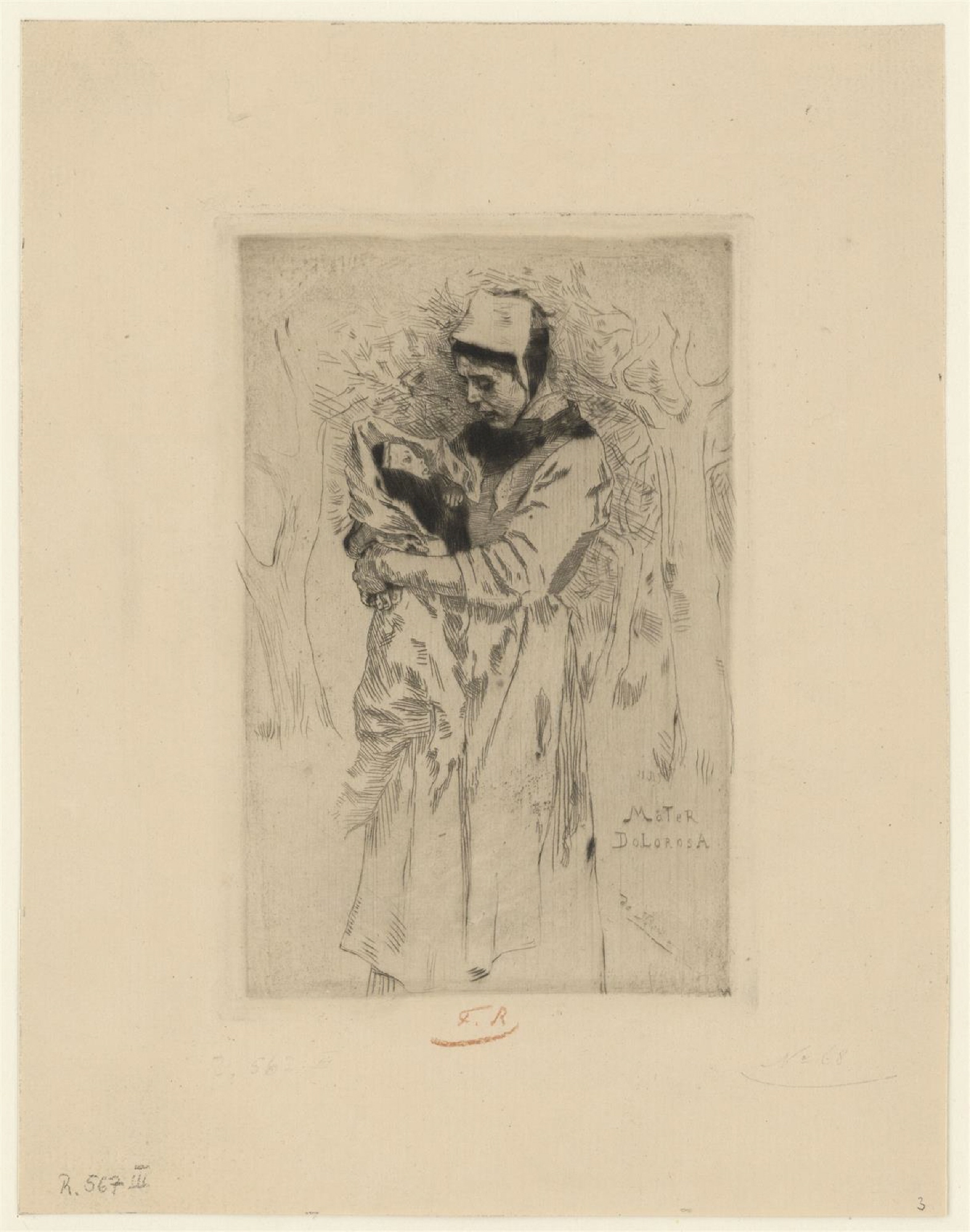 Félicien Rops, Die Schmerzensmutter / 'Mater Dolorosa', 1893, © Bildarchiv Hamburger Kunsthalle / bpk, CC-BY-NC-SA 4.0