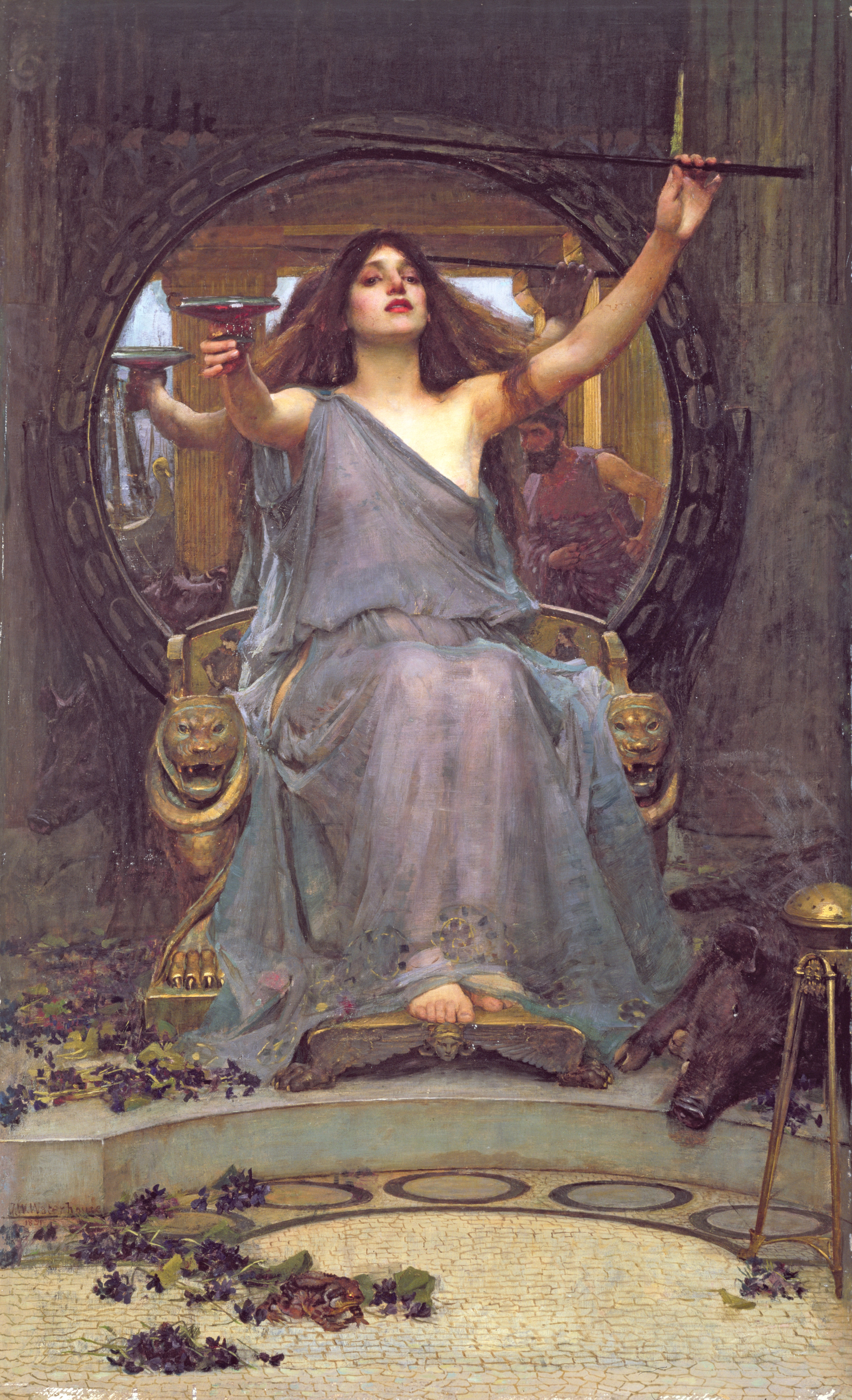 John William Waterhouse, Circe offering the cup to Ulysses, 1891, oil on canvas, © Gallery Oldham