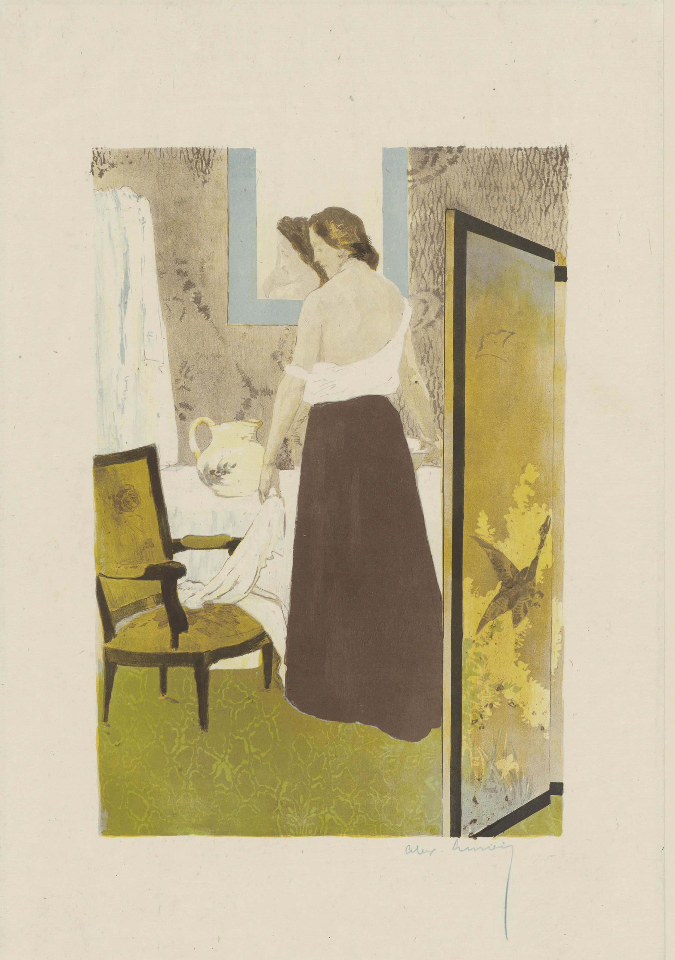 Alexandre Lunois, La Toilette, 1863 - 1916, © Hamburger Kunsthalle / bpk  Foto: Oliver Schweers