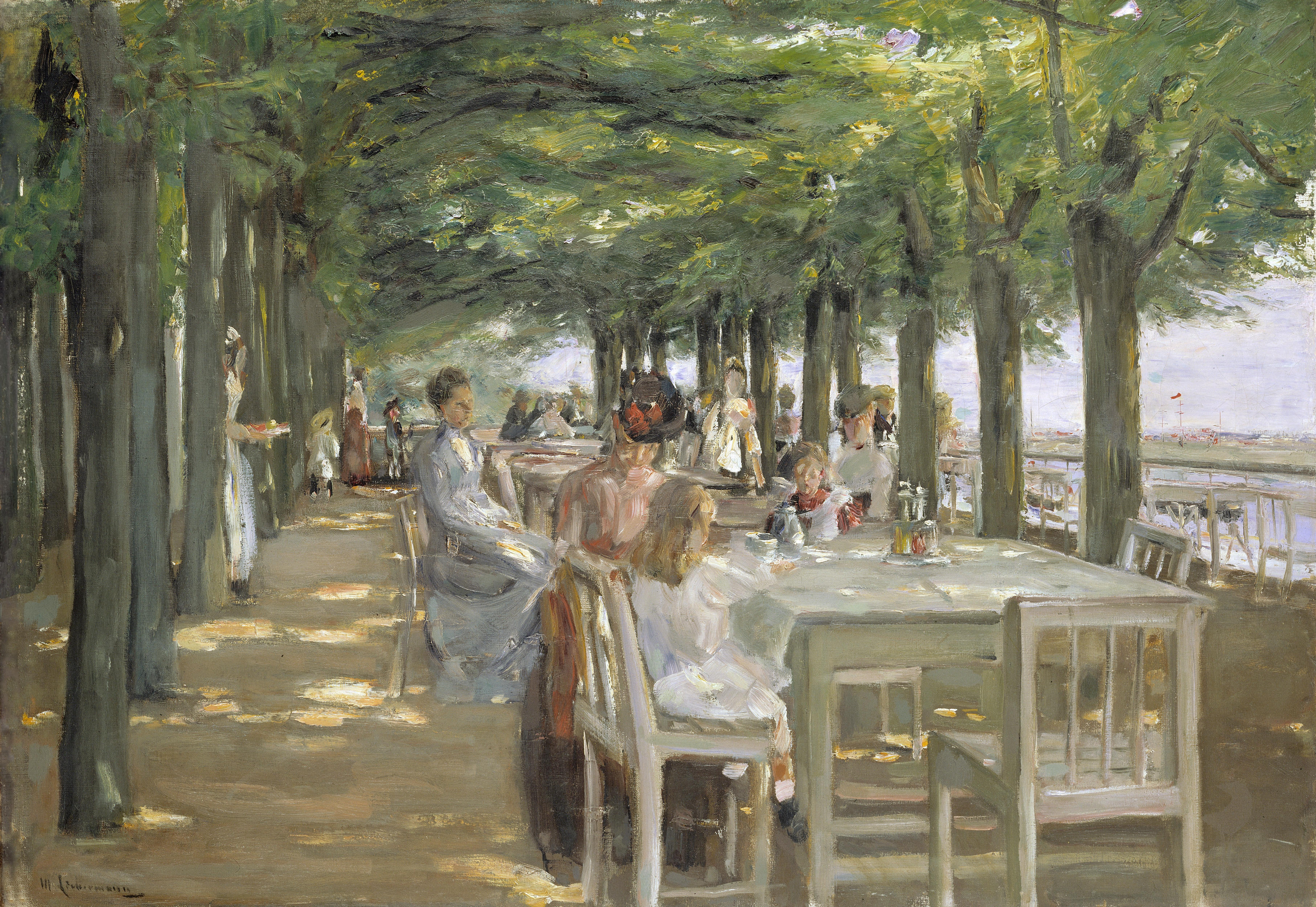 Max Liebermann (1847-1935). Die Terrasse des Hotels Louis C. Jacob in Nienstedten an der Elbe, 1902