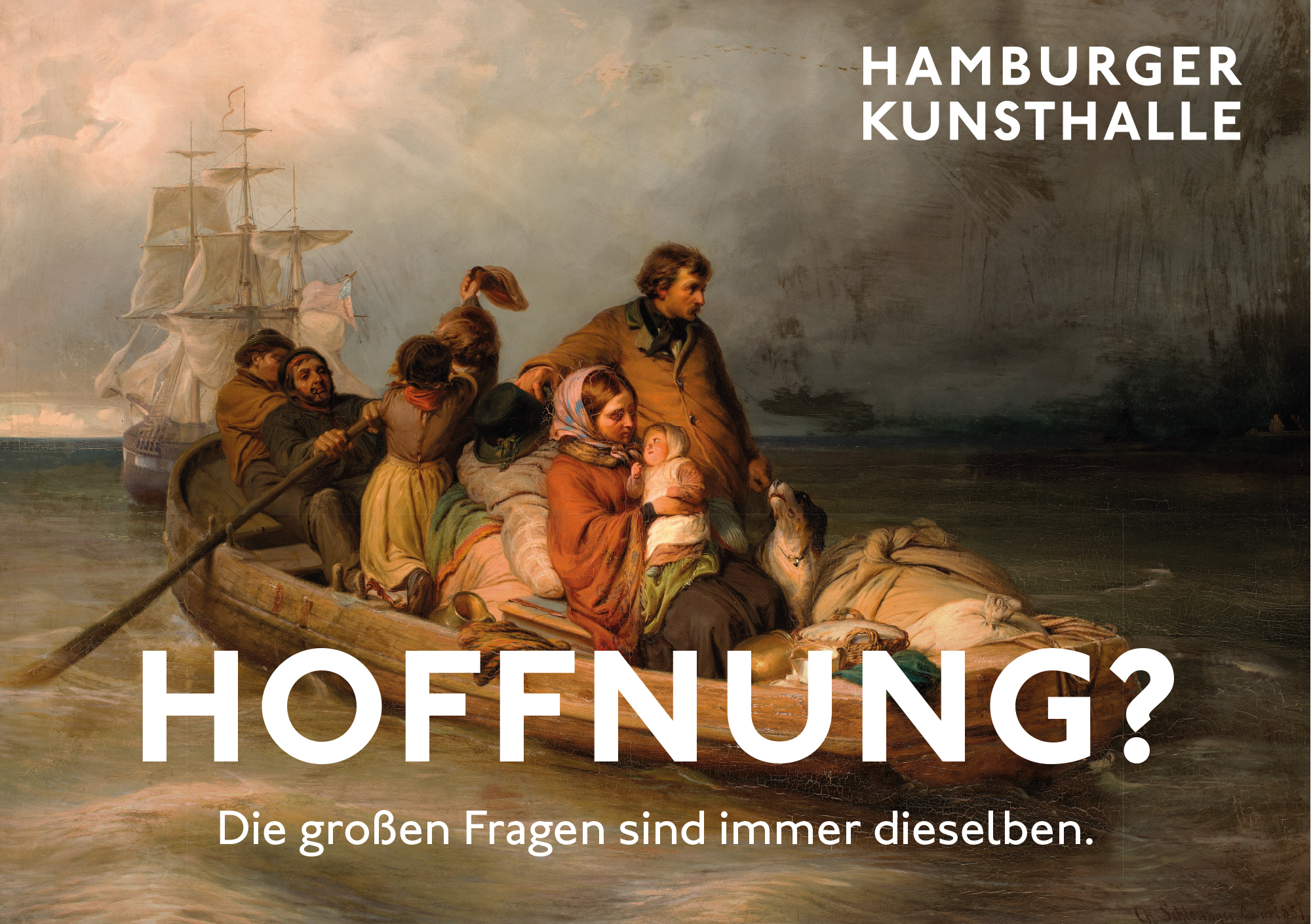Karl Schlesinger, Auswanderer fahren an Bord, 1851, Foto: Christoph Irrgang