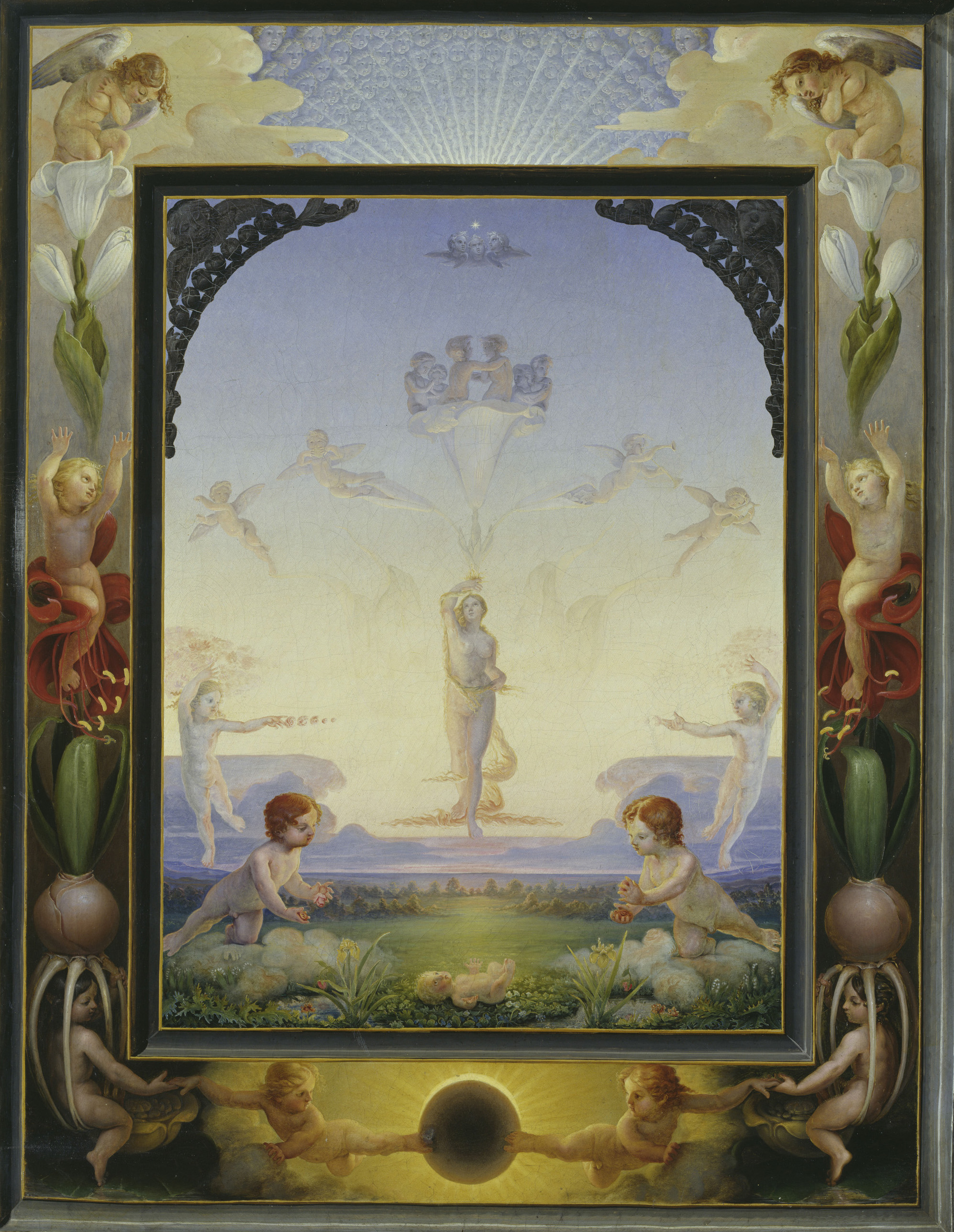 Philipp Otto Runge (1777–1810) Der Morgen (Erste Fassung), 1808 Öl auf Leinwand, 109 x 85,5 cm © Hamburger Kunsthalle/bpk Foto: Elke Walford