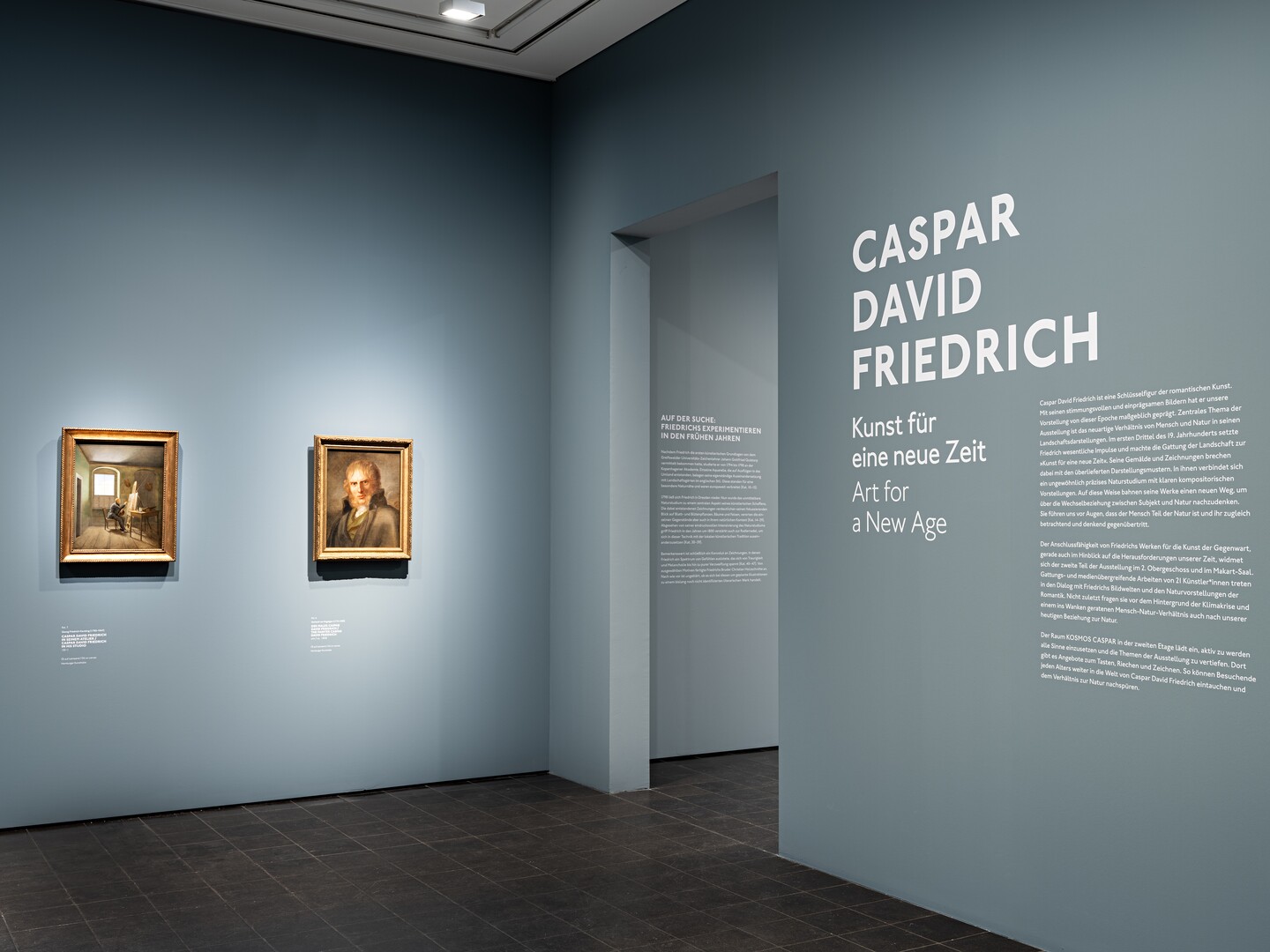 Einblick in die Caspar David Friedrich Ausstellung. Kunst für eine neue Zeit, 2023/24, Hamburger Kunsthalle, Foto: Fred Dott