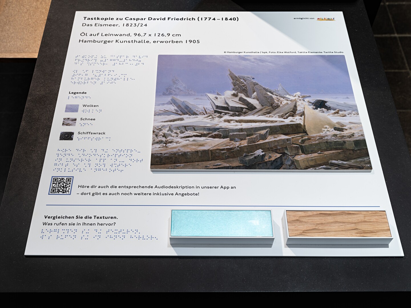 Tastkopie zu Caspar David Friedrich , Das Eismeer, aus Kosmos Caspar, Foto: Fred Dott