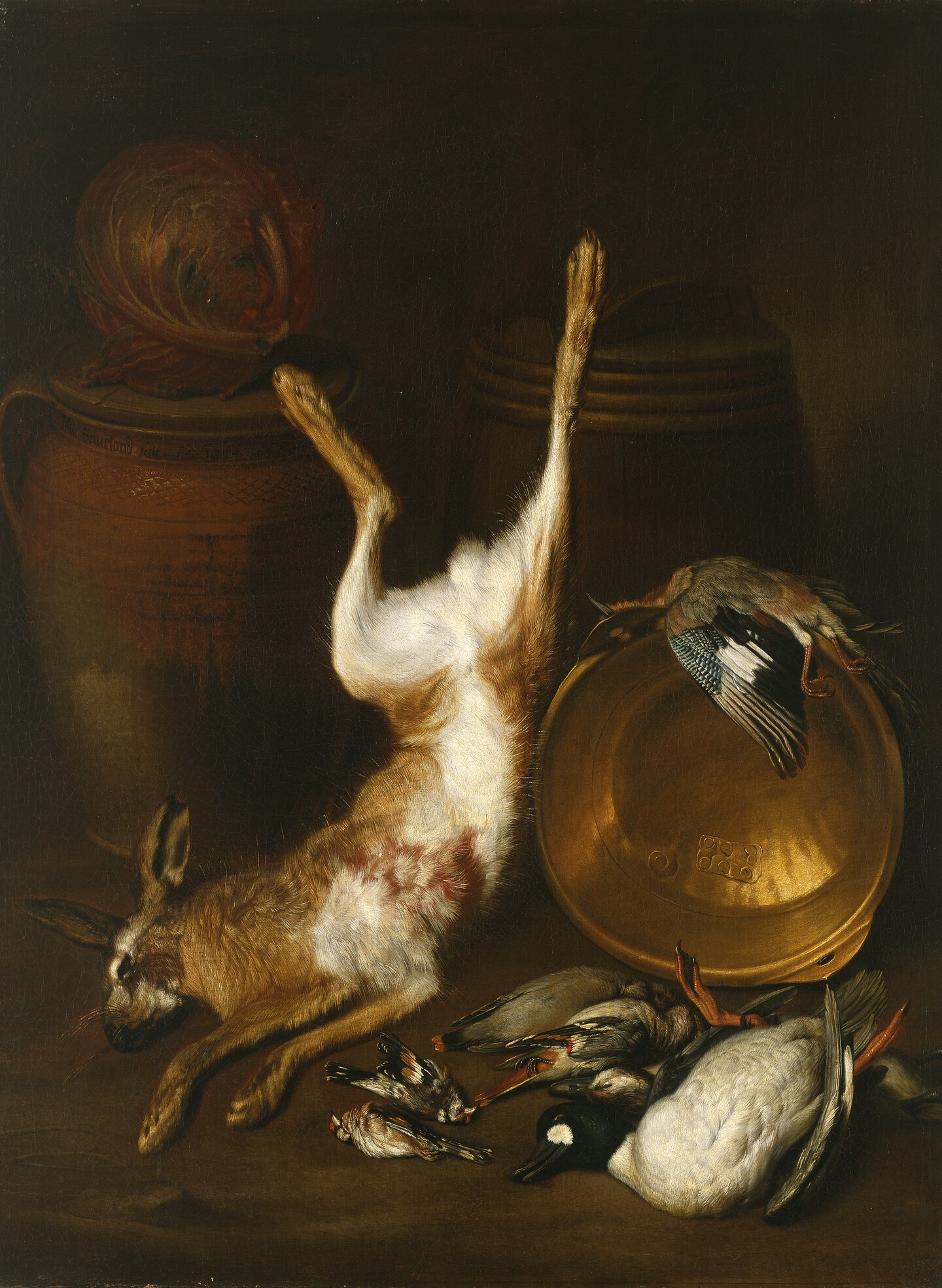 Philipp Sauerland	Stillleben mit Hase	1714, Öl auf Leinwand	108 x 88 cm	HK-696