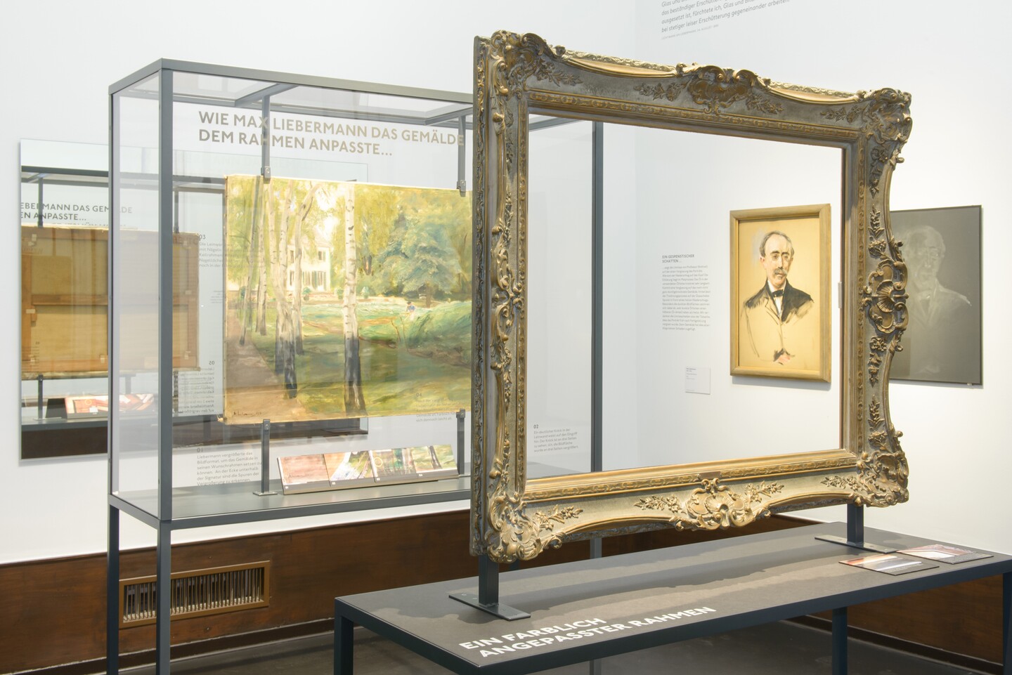 Transparentes Museum, Ausstellungsraum zum Thema »Bewahren – Künstlerrahmen« © Hamburger Kunsthalle Foto: Kay Riechers