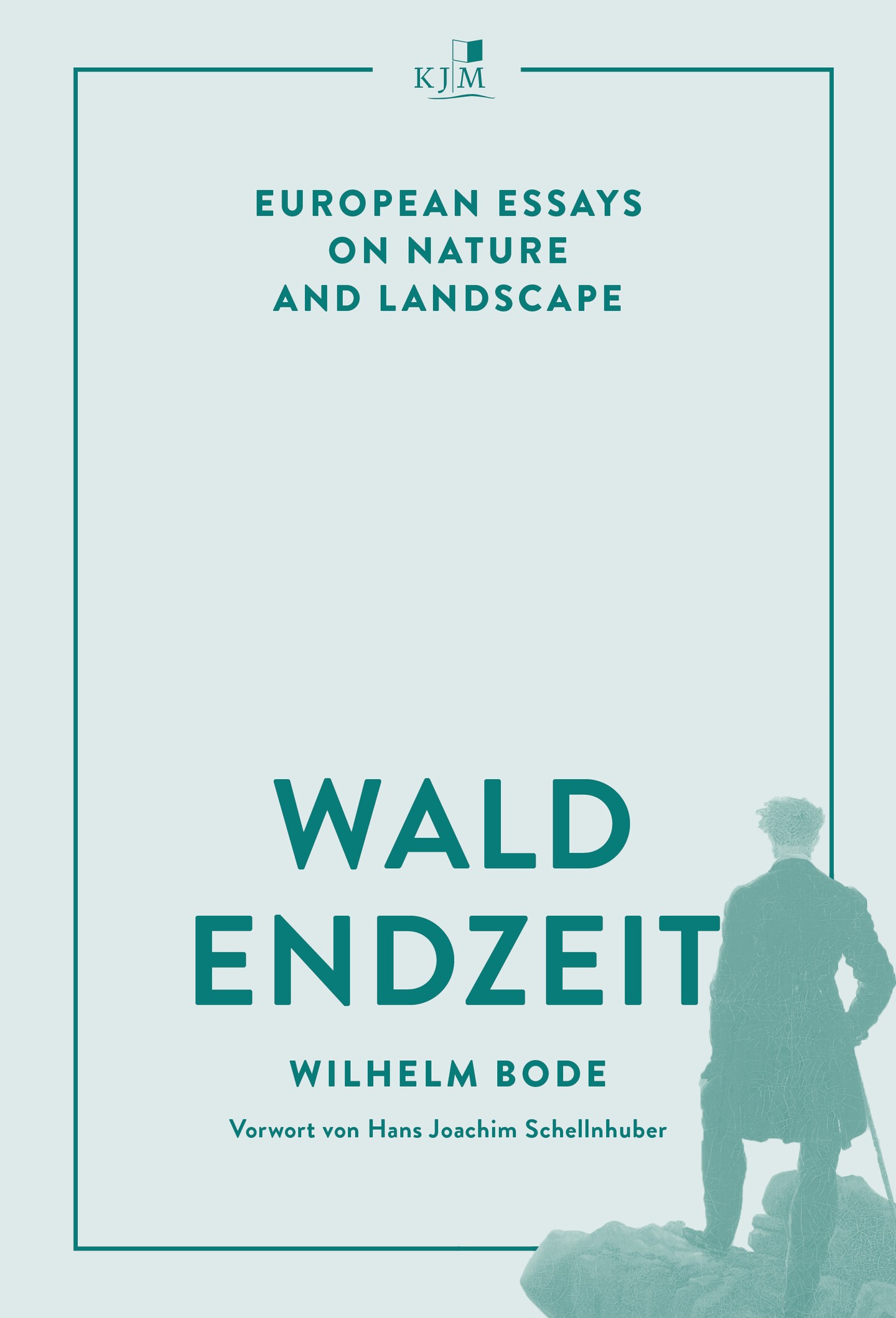 Buchcover "Waldendzelt" von Wilhelm Bode, grün-weiß mit Wanderer-Silhouette