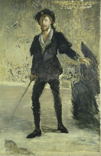 Édouard Manet (1832–1883) Jean-Baptiste Faure in der Oper "Hamlet" von Ambroise Thomas, 1875/77, Öl auf Leinwand, 196 x 129 cm © Hamburger Kunsthalle/bpk Foto: Elke Walford Édouard Manet (1832–1883) Jean-Baptiste Faure in der Oper "Hamlet" von Ambroise Thomas, 1875/77, Öl auf Leinwand, 196 x 129 cm © Hamburger Kunsthalle/bpk Foto: Elke Walford