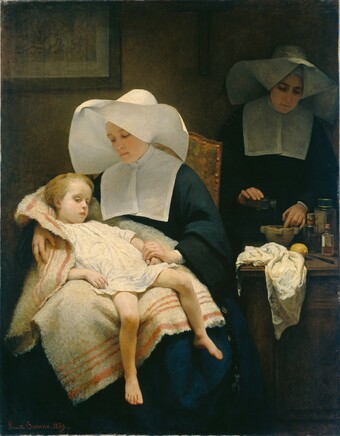 Henriette Browne (1829–1901), Die barmherzigen Schwestern, 1859, Öl auf Leinwand, 167 x 130 cm © Hamburger Kunsthalle / bpk Foto: Elke Walford Henriette Browne (1829–1901), Die barmherzigen Schwestern, 1859, Öl auf Leinwand, 167 x 130 cm © Hamburger Kunsthalle / bpk Foto: Elke Walford