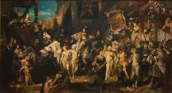 Hans Makart (1840–1884), Der Einzug Karls V. in Antwerpen, 1878, Öl auf Leinwand, 520 x 952 cm © Hamburger Kunsthalle / bpk, Foto: Elke Walford Hans Makart (1840–1884), Der Einzug Karls V. in Antwerpen, 1878, Öl auf Leinwand, 520 x 952 cm © Hamburger Kunsthalle / bpk, Foto: Elke Walford