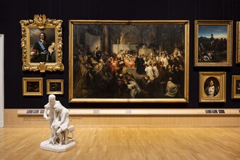 Raumansicht Makart-Saal mit dem Werk Galilei vor dem Konzil, 1861, von Friedrich Karl Hausmann (1825–1886), mittig © Hamburger Kunsthalle / bpk Foto: Fred Dott Raumansicht Makart-Saal mit dem Werk Galilei vor dem Konzil, 1861, von Friedrich Karl Hausmann (1825–1886), mittig © Hamburger Kunsthalle / bpk Foto: Fred Dott