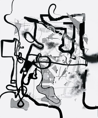 Albert Oehlen (*1954) Ohne Titel / Untitled, 1992 Siebdruck, Acryl und Öl auf Leinwand, 240 x 200 cm Privatsammlung © Albert Oehlen / VG Bild-Kunst, Bonn 2024 Foto: Archive Galerie Max Hetzler, Berlin | Paris | London Albert Oehlen (*1954) Ohne Titel / Untitled, 1992 Siebdruck, Acryl und Öl auf Leinwand, 240 x 200 cm Privatsammlung © Albert Oehlen / VG Bild-Kunst, Bonn 2024 Foto: Archive Galerie Max Hetzler, Berlin | Paris | London