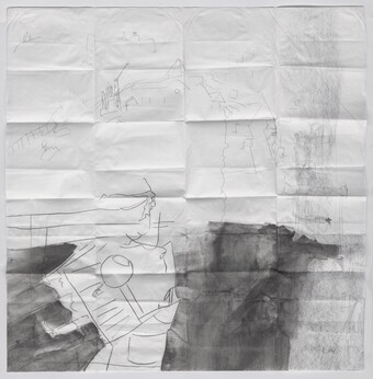 Fedele Maura Friede (*1997) Topografische Studien: Barcelona – Leipzig – Halmstad (1) (2024) Grafit auf Japanpapier, 69 x 67 cm © Fedele Maura Friede Foto: Christoph Irrgang Fedele Maura Friede (*1997) Topografische Studien: Barcelona – Leipzig – Halmstad (1) (2024) Grafit auf Japanpapier, 69 x 67 cm © Fedele Maura Friede Foto: Christoph Irrgang