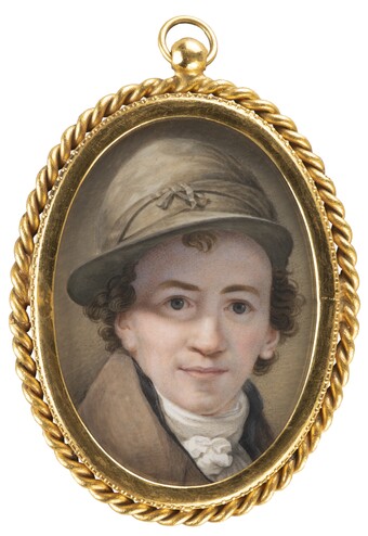 Friedrich Karl Gröger (1766–1838), Selbstbildnis, um 1800, Aquarell und Gouache auf Elfenbein 7,1 x 5,3 cm, Hamburger Kunsthalle © Hamburger Kunsthalle, Foto: Birgitt Schmedding Friedrich Karl Gröger (1766–1838), Selbstbildnis, um 1800, Aquarell und Gouache auf Elfenbein 7,1 x 5,3 cm, Hamburger Kunsthalle © Hamburger Kunsthalle, Foto: Birgitt Schmedding