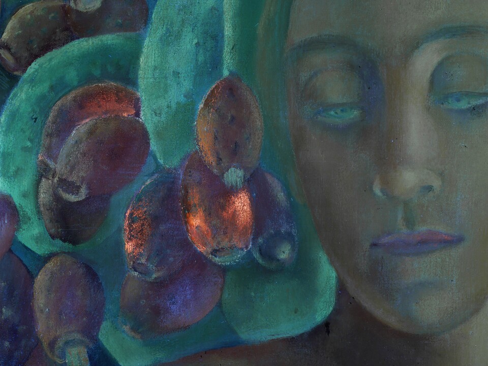 Anita Rée (1885–1933): Halbakt vor Feigenkaktus, 1922 – 1925, Foto: Heike Schreiber Anita Rée (1885–1933): Halbakt vor Feigenkaktus, 1922 – 1925, Foto: Heike Schreiber
