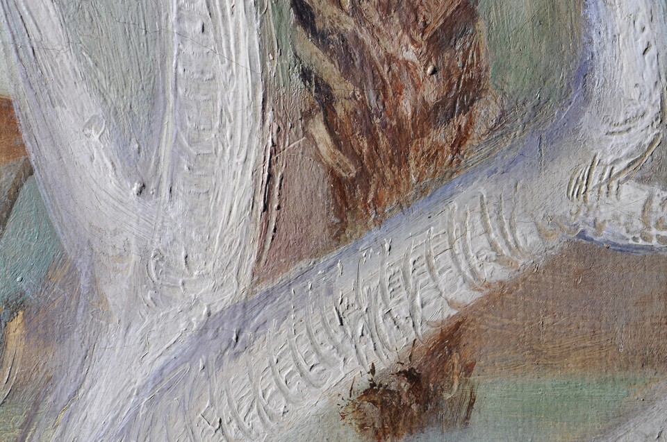 Detail aus Anita Rée (1885–1933): Weiße Nussbäume, 1922-1925, Foto: Heike Schreiber / Nikoline Zornikau Detail aus Anita Rée (1885–1933): Weiße Nussbäume, 1922-1925, Foto: Heike Schreiber / Nikoline Zornikau