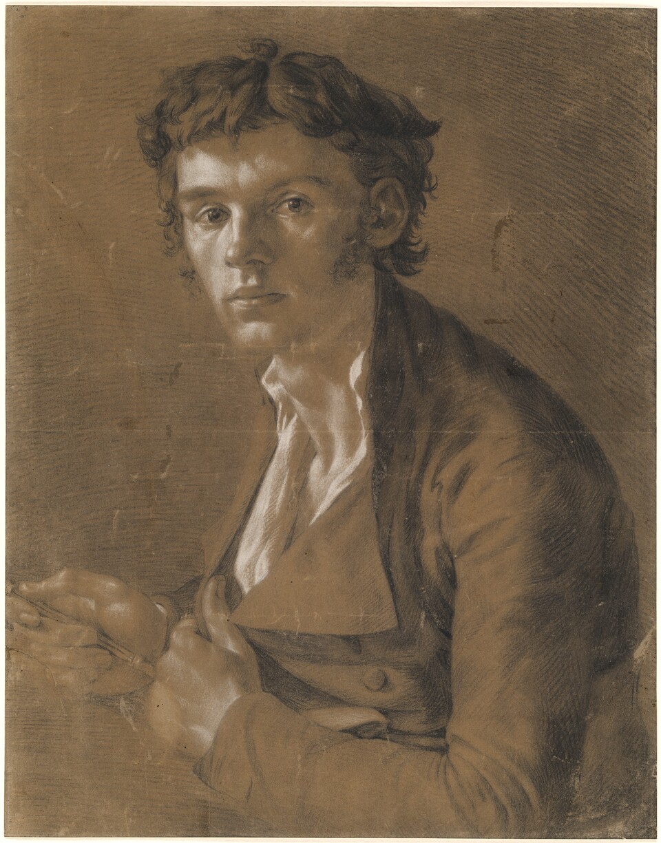 Philipp Otto Runge (1777 - 1810), Selbstbildnis am Zeichentisch, 1801/02, Hamburger Kunsthalle, Kupferstichkabinett. Leihgabe der Ernst von Siemens Kunststiftung © Hamburger Kunsthalle / bpk, Foto: Elke Walford und Christoph Irrgang