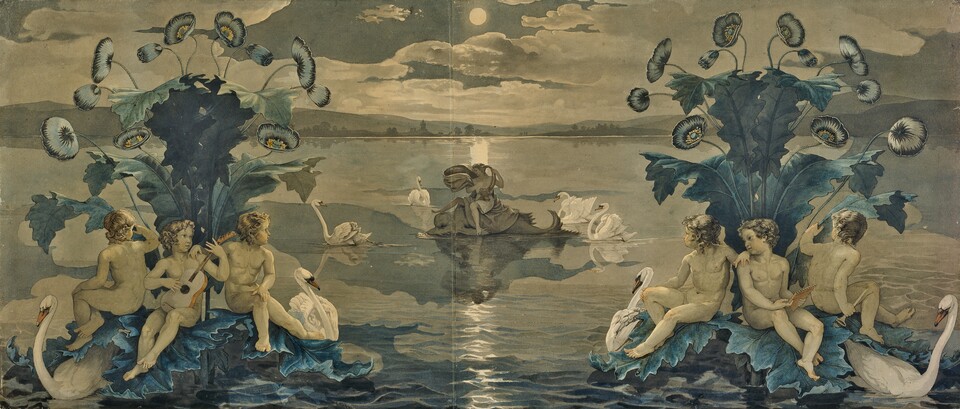 Philipp Otto Runge (1777 - 1810), Arions Meerfahrt, 1809, Hamburger Kunsthalle, Kupferstichkabinett © Hamburger Kunsthalle / bpk, Foto: Elke Walford