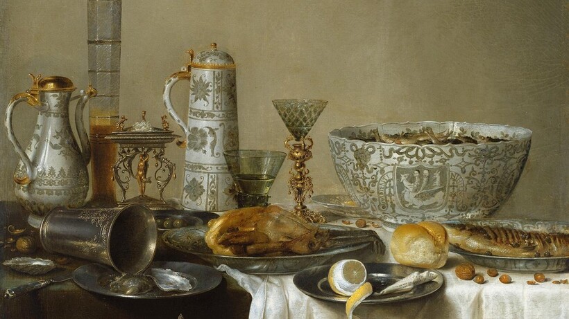 Willem Claesz.Prunkstillleben, Detail, © Hamburger Kunsthalle / bpk Foto: Elke Walford