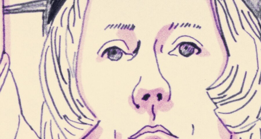 Still aus: Maria Lassnig, Selfportrait, 1971, 4 min, 49 m, 16 mm (Farbe, Ton, englische OF), Hamburger Kunsthalle, Foto: Courtesy sixpackfilm