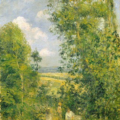 Camille Pissarro, Rast unter Bäumen bei Pontoise, 1878, Öl auf Leinwand, Hamburger Kunsthalle, Geschenk von Frau Emmy Sohst, 1925, © Hamburger Kunsthalle 
