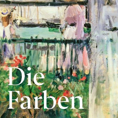Buchcover mit Gemälde zweier Frauen auf dem Balkon in Pastellfarben, Titel "Die Farben von Paris"