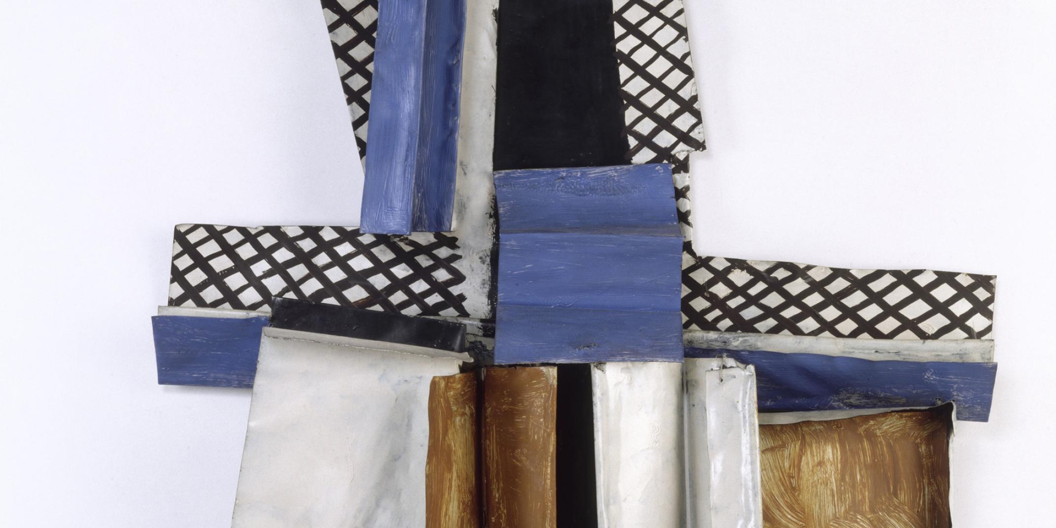 Pablo Picasso: Violon, 1915, geschnittenes, gefaltetes und bemaltes Blech, Eisendraht, 100 x 63,7 x 18 cm, Musée national Picasso, Paris