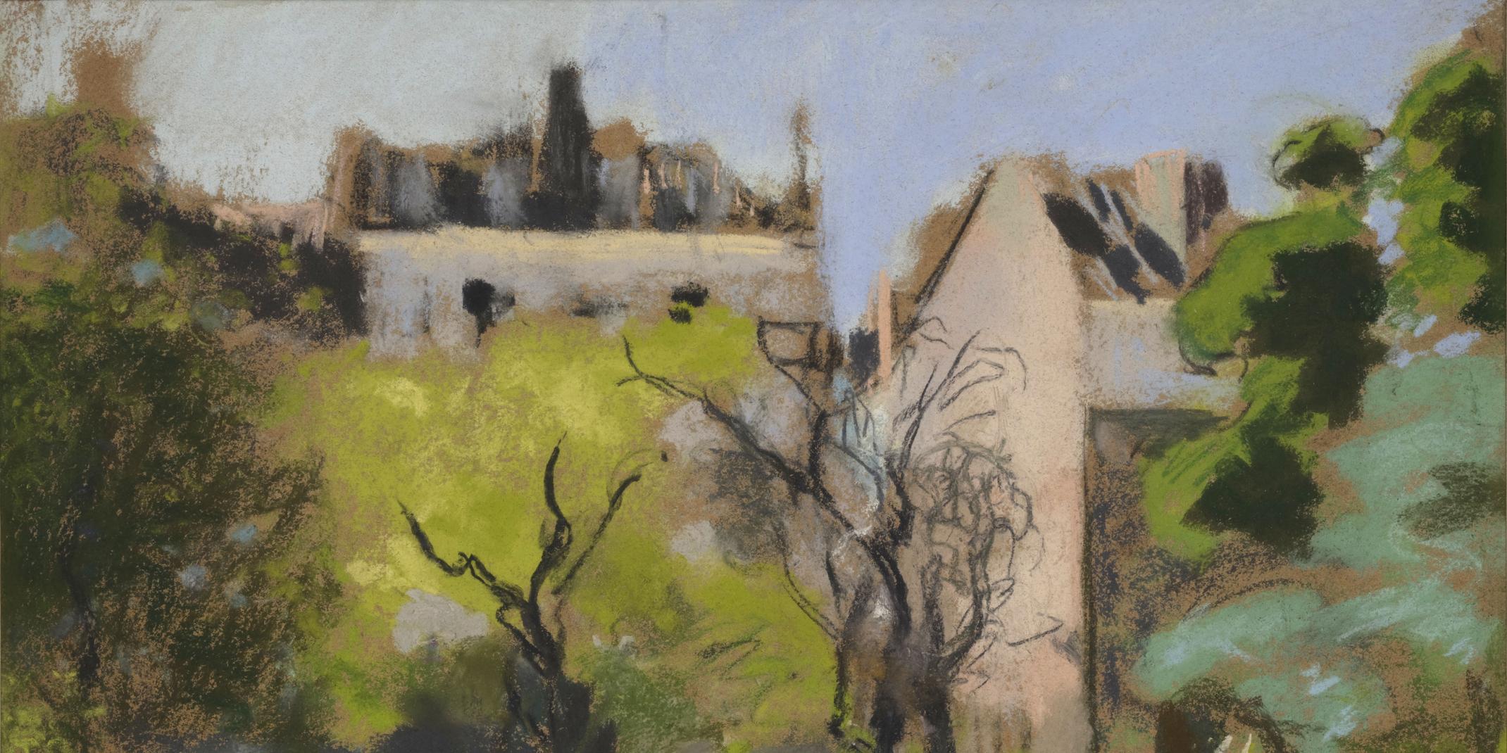 Édouard Vuillard ( (1868-1940), Square Berlioz, Place Vintimille, Paris, 1915, Pastell, 405 510 mm, Privatbesitz, Hamburg
