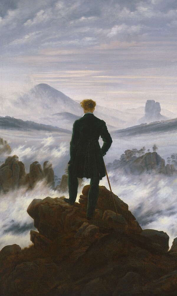 Caspar David Friedrich, Wanderer über dem Nebelmeer, um 1817
