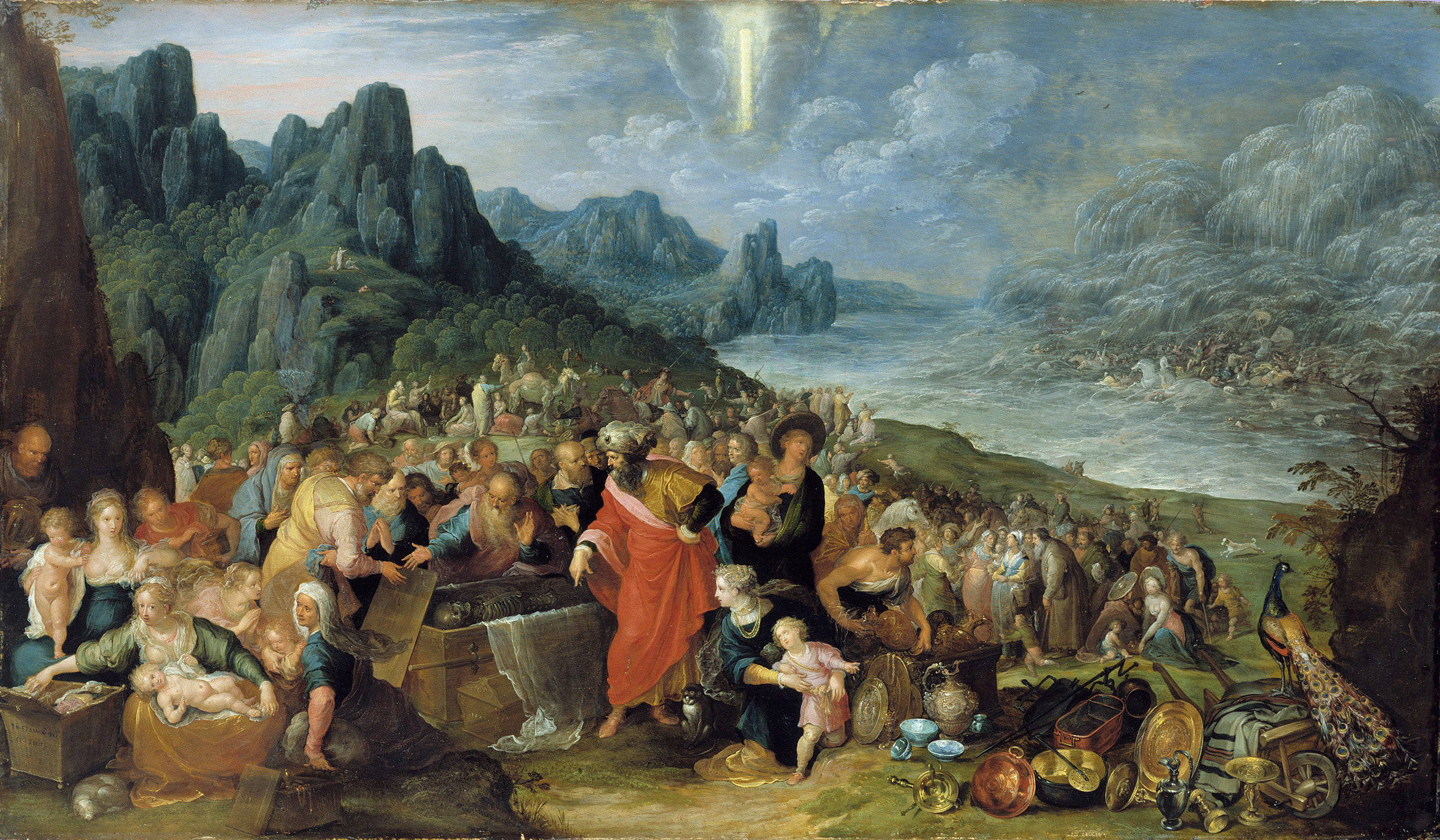 Frans Francken d.J. und Tobias Verhaecht: Die Rast des Volkes Israel am Roten Meer, 1621, ©Hamburger Kunsthalle / bpk; Foto: Elke Walford